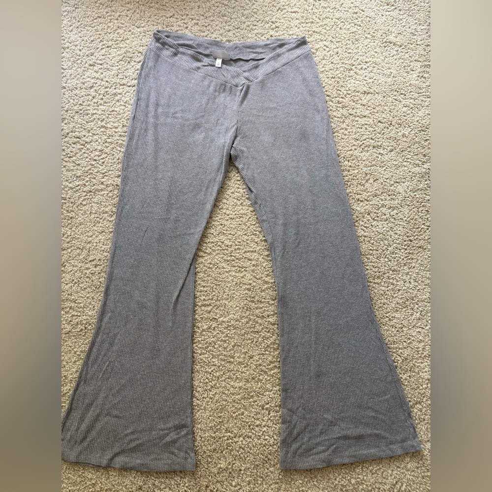 Gray Wide-Leg Pants